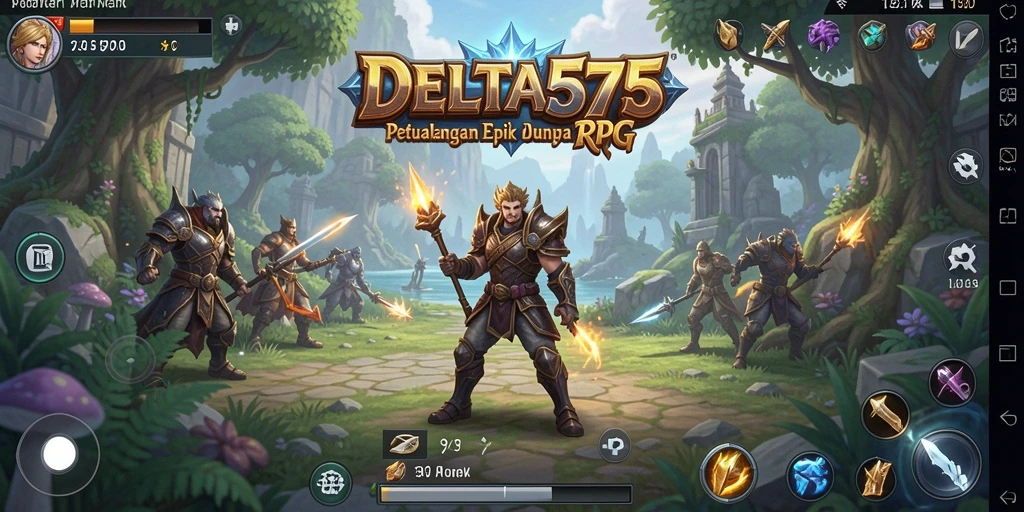 Gameplay DELTA575 yang penuh aksi dan strategi dalam dunia RPG.