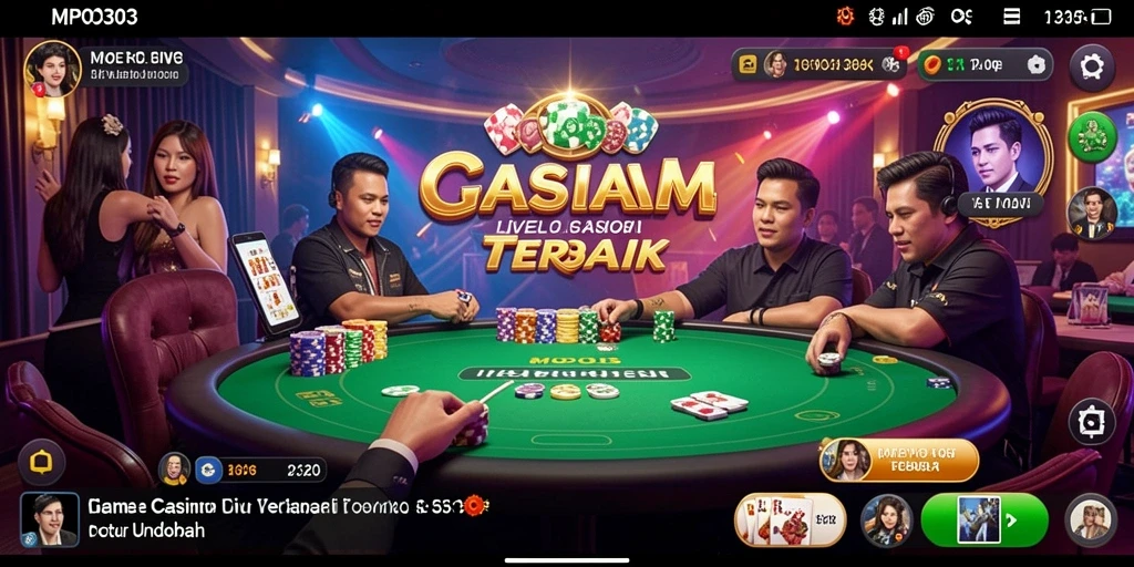 Tampilan menarik dari gameplay Live Casino MPO303 dengan dealer profesional.