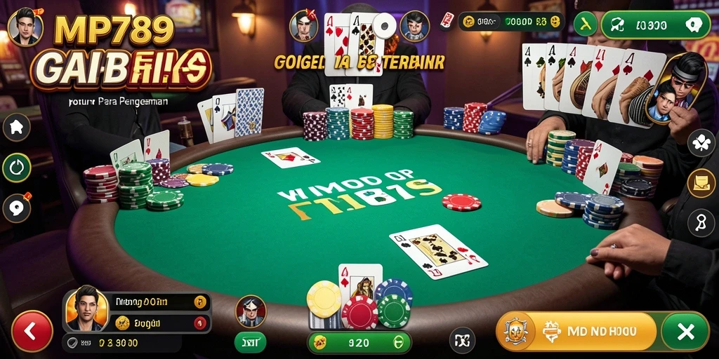 Screenshot utama MVP789 menampilkan aksi seru permainan poker dengan pemain yang kompetitif.