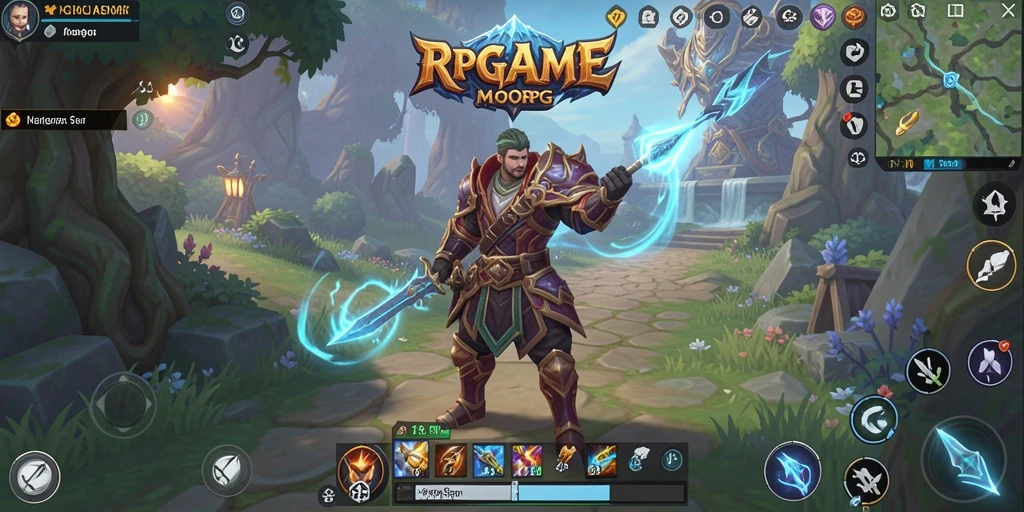 Screenshot RPGAME menampilkan aksi seru dalam pertarungan MMORPG.