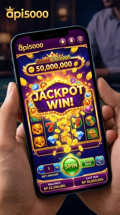 Tampilan antarmuka pengguna yang menarik pada api5000.